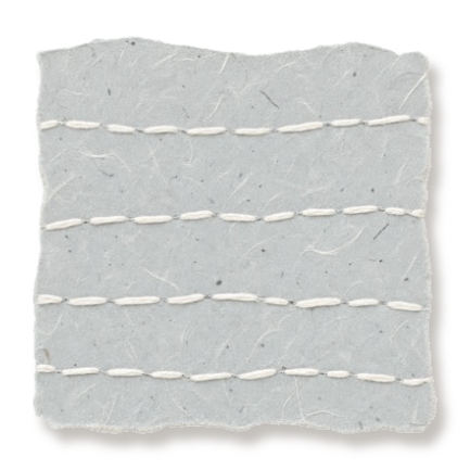 The finished pale stitch tile